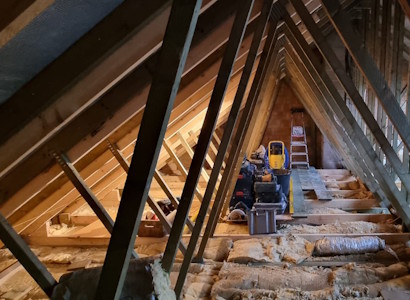 Aménagement d'un grenier à Nivelles - Transformation d'une charpente préfabriquée (type W)